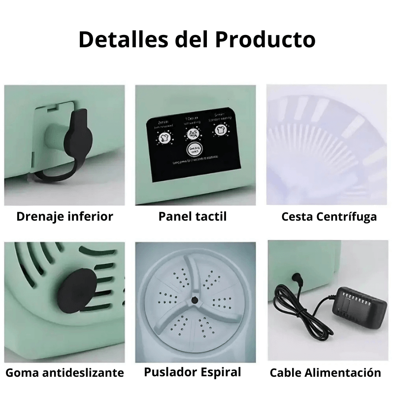 Mini Lavadora Con Centrifuga