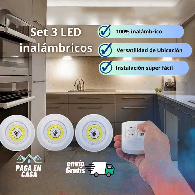 SET LUCES LED CON CONTROL REMOTO