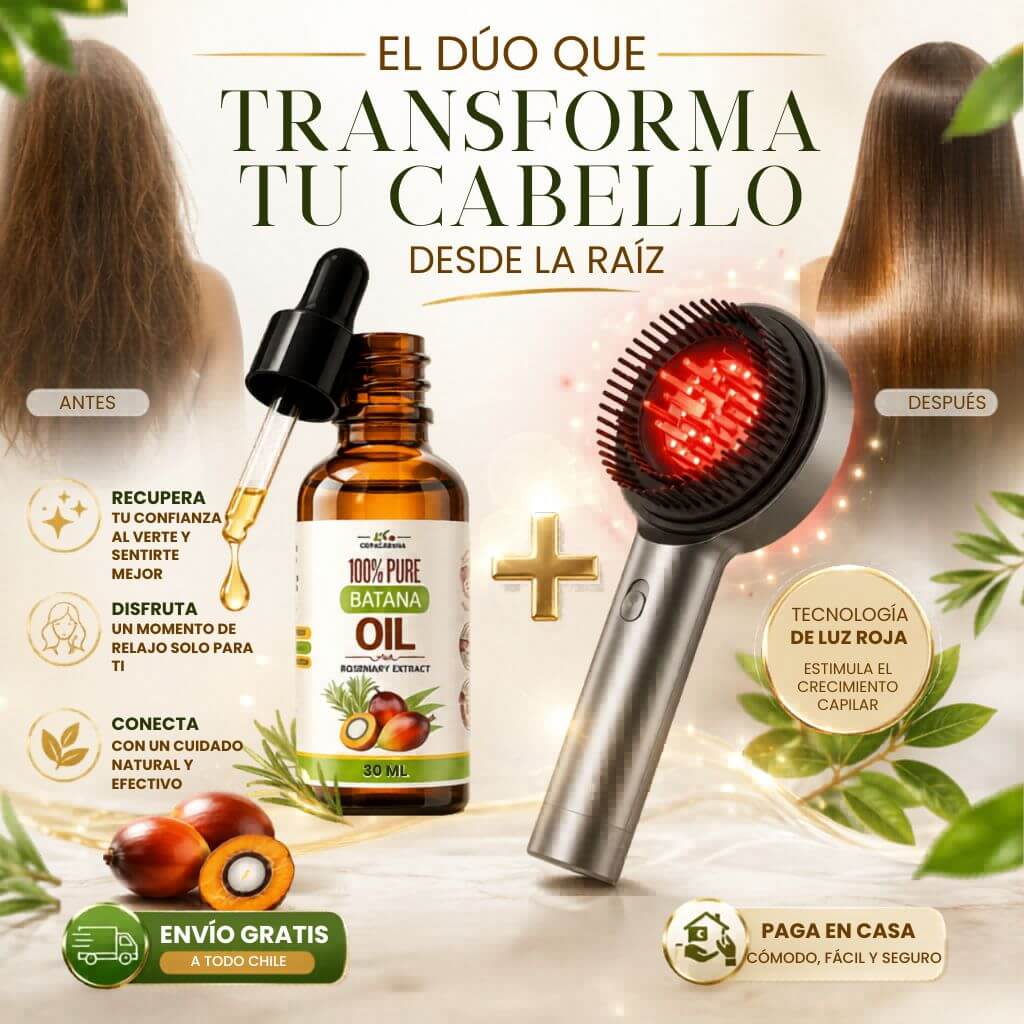 Aceite Batana+Cepillo Terapia Luz