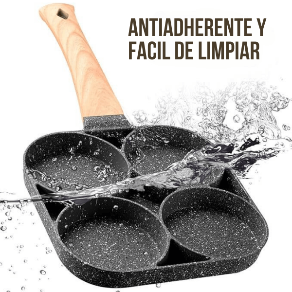 Sarten Antiadherente 4 Espacios + Regalo ⭐⭐⭐⭐⭐