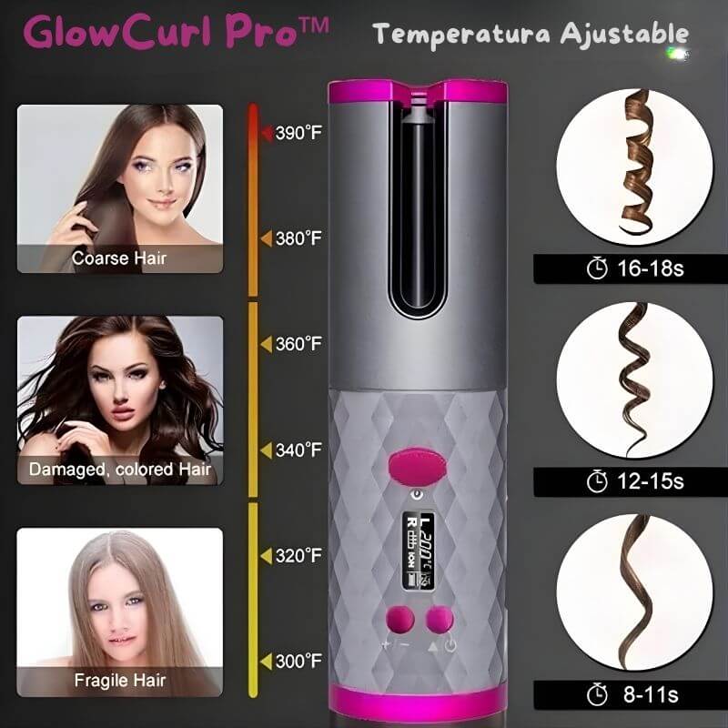 GlowCurl Pro™ 💖 Rizos perfectos, confianza infinita.