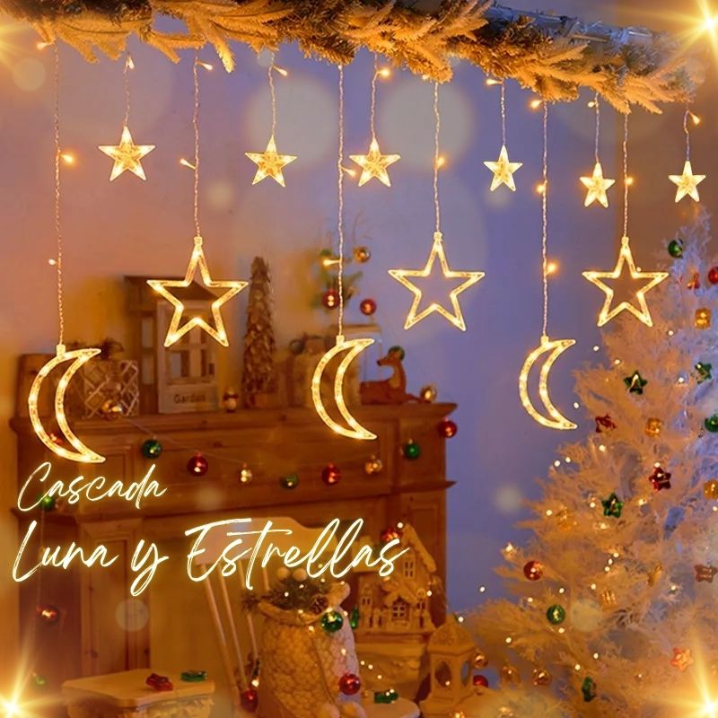 Cortina LED de luna y estrellas - 3 Metros