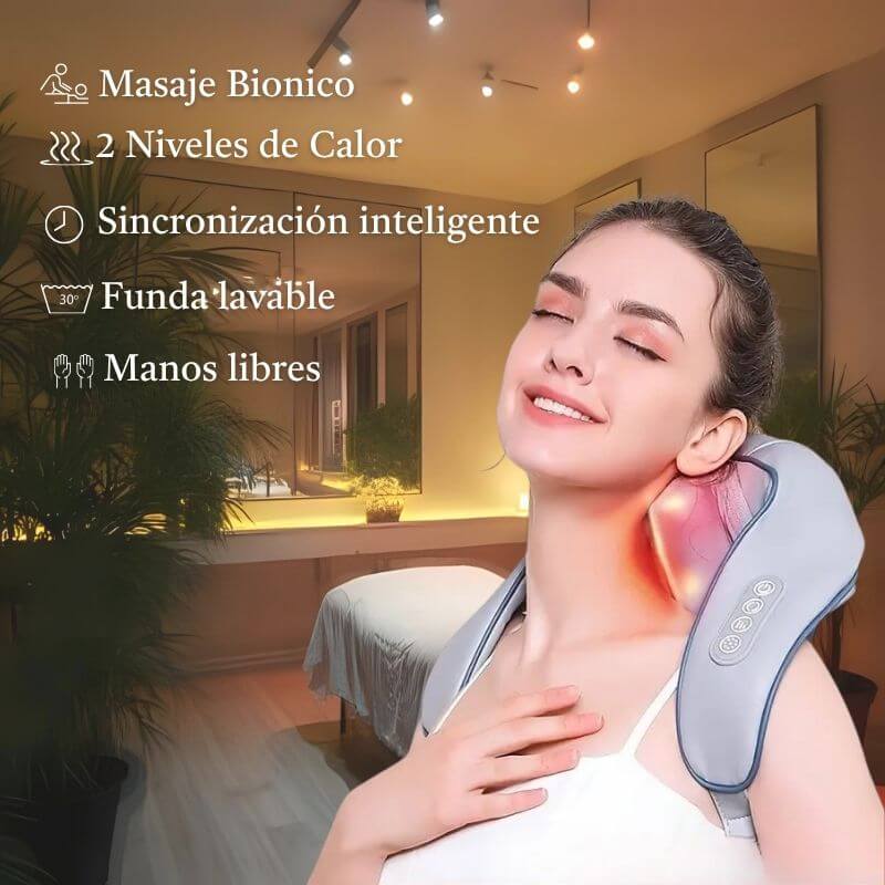 Masajeador VitaLuxe 4D | Infrarrojo | Cuello y Espalda | 🎁Parches para dormir🎁