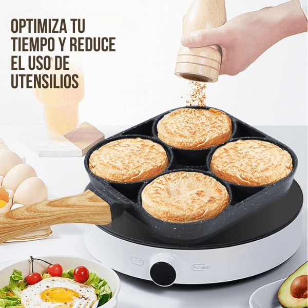 Sarten Antiadherente 4 Espacios + Regalo ⭐⭐⭐⭐⭐