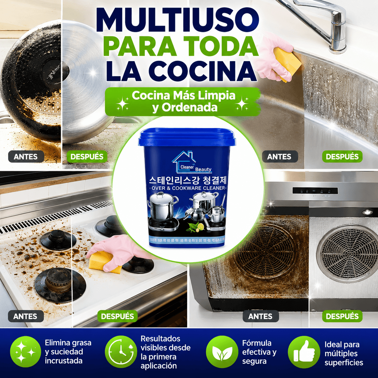 Lleva 3 y Paga 1! LIMPIADOR QUITA GRASA MULTIUSOS