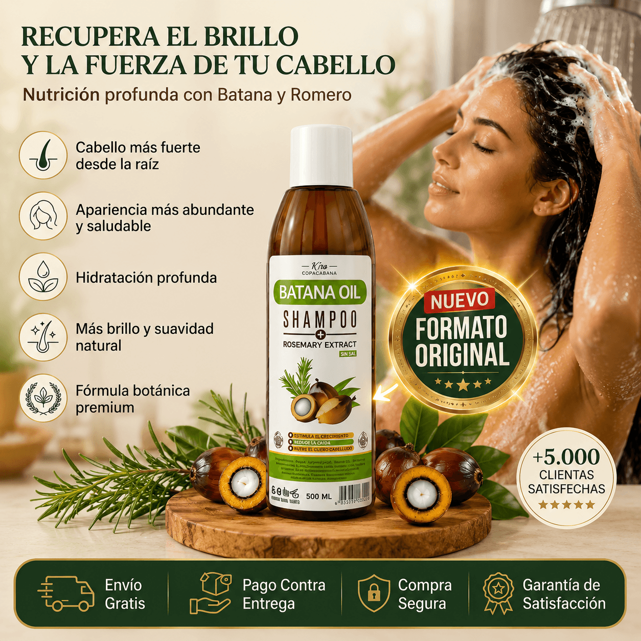 Shampoo Batana Oil - Crecimiento y Reparación de  Cabello