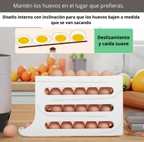 Dispensador de Huevos + prensador de ajo de regalo