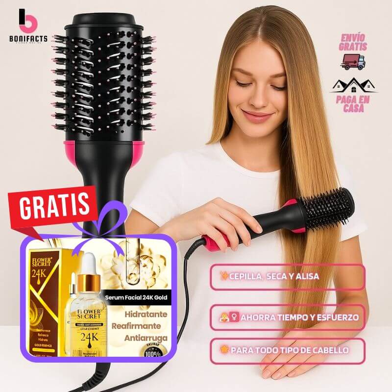 Cepillo 3 en 1™️ Peina - Seca - Alisa