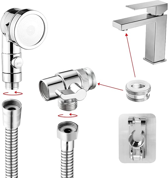 Extensor ducha Lavamanos + Alfombra PREMIUM Antideslizante⭐⭐⭐⭐⭐