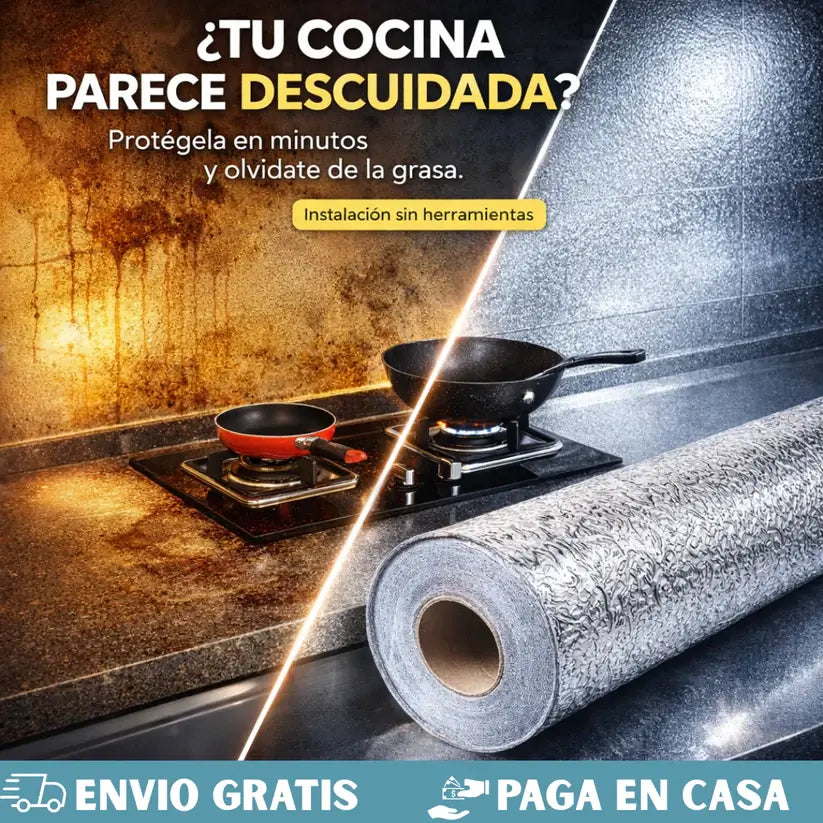 VÉLORA™ | El arte de proteger tu cocina. 🔥PACK 2 rollos de 3mt x 40 cm