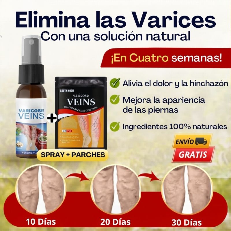 KIT VARICES SPRAY + 12 PARCHES