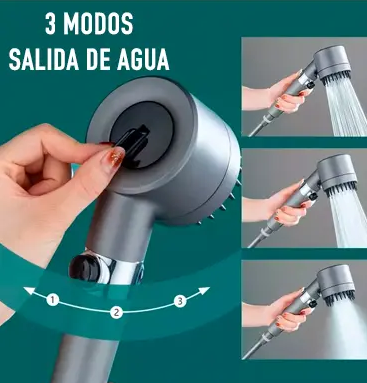 Ducha Alta presion 4 modos + Alfombra bajada de cama