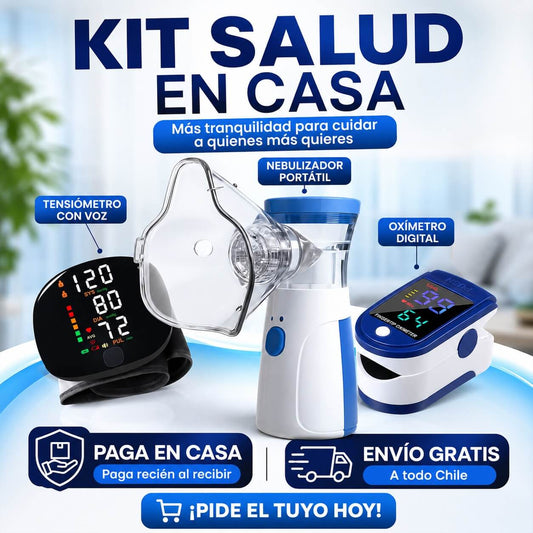 Kit Salud en Casa |Tensiómetro + Nebulizador + Oxímetro