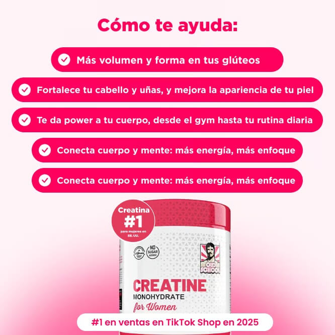 Creatina Monohidratada (Old School Labs)-Fórmula Especial para Aumentar Glúteos