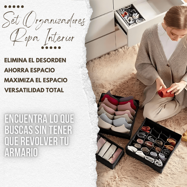 Kit 4 Organizadores Ropa Interior ⭐⭐⭐⭐⭐