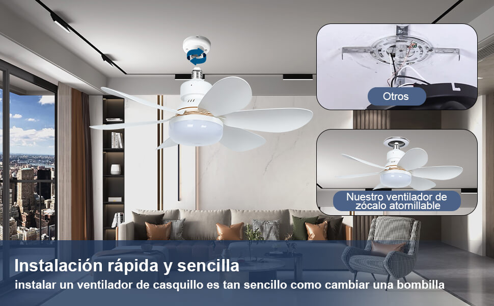 Ampolleta LumiVento | LED y Ventilador | Control Remoto