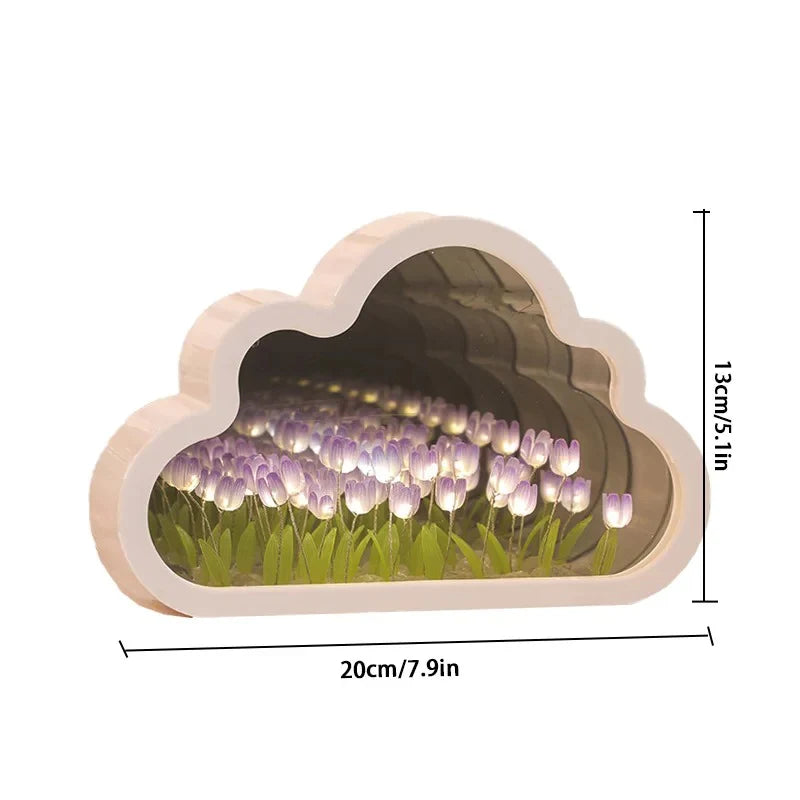 Lampara Tulipanes Infinitos Led Espejo